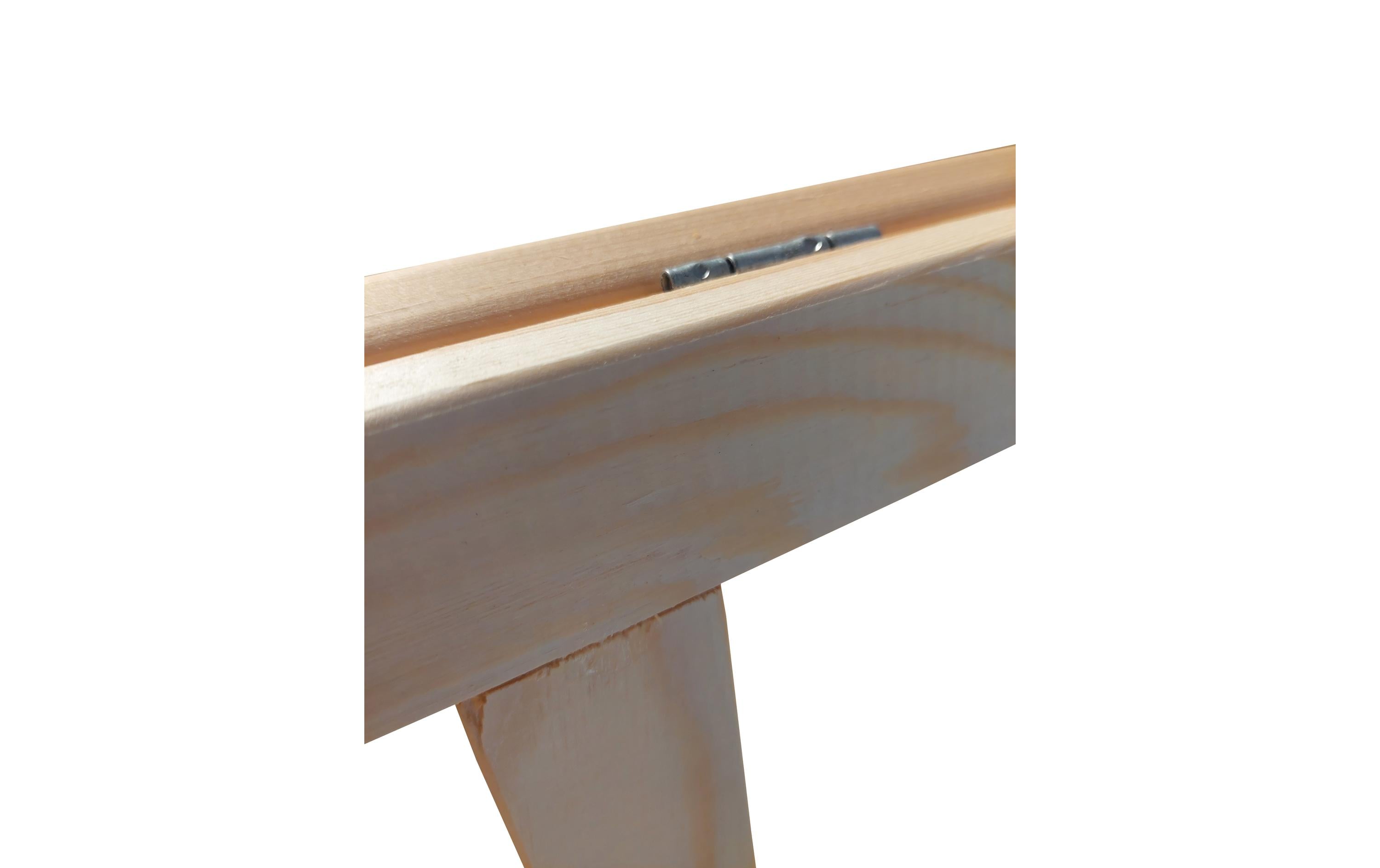 Holz Zollhaus Bockleiter aus Fichte 75 x 75 cm, Naturfarben