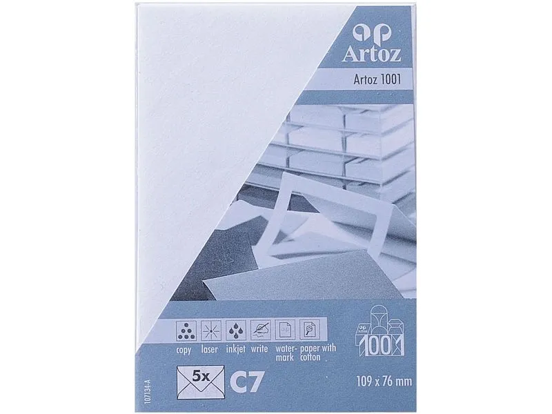 Artoz Couvert 1001 C7, 5 Stück, Weiss Artoz Couvert 1001 C7, 5 Stück, Weiss