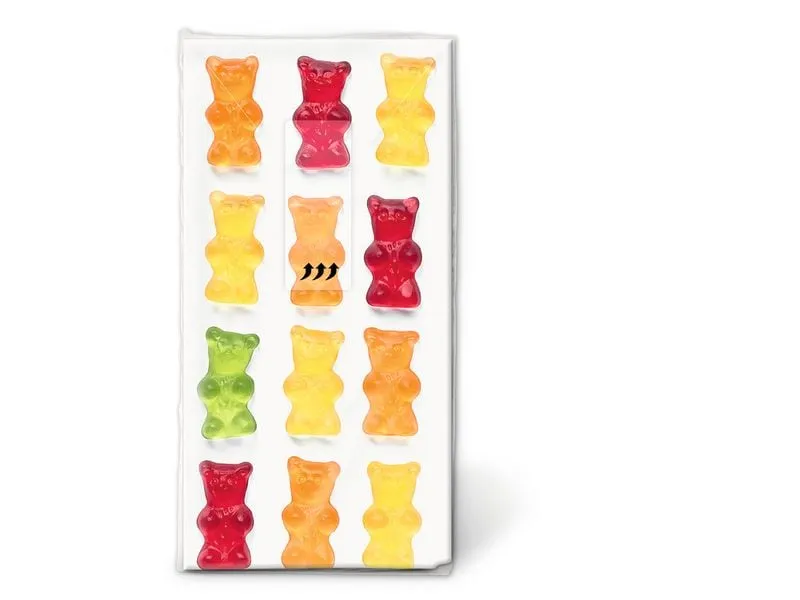 Paper + Design Taschentücher Jelly babies 10 Stück Paper + Design Taschentücher Jelly babies 10 Stück