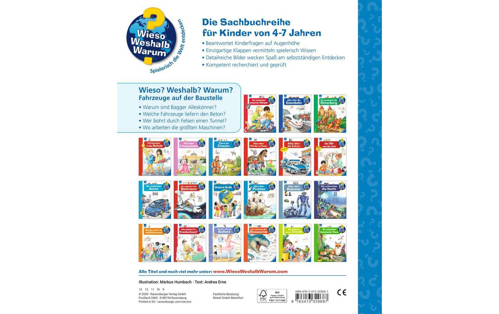 Ravensburger Kinder-Sachbuch Fahrzeuge auf der Baustelle