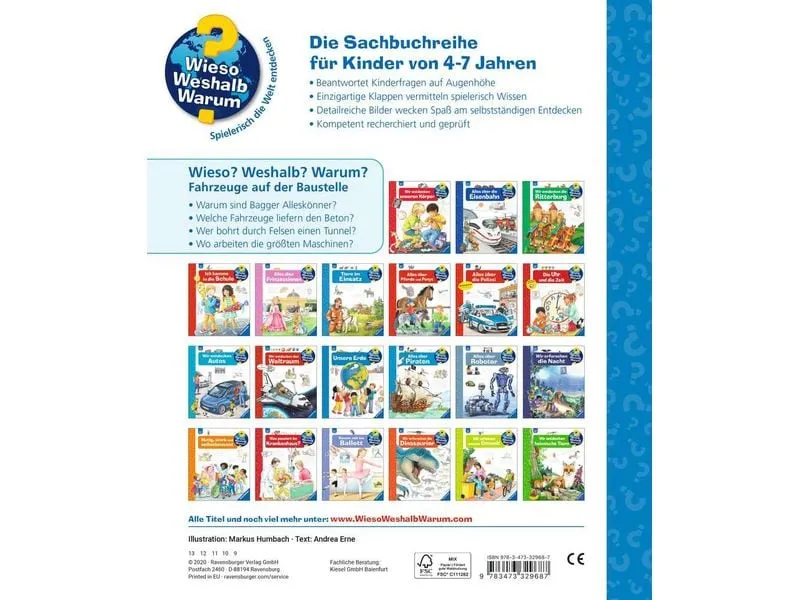 Ravensburger Kinder-Sachbuch Fahrzeuge auf der Baustelle Ravensburger Kinder-Sachbuch Fahrzeuge auf der Baustelle