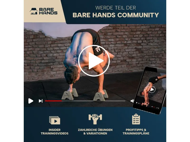 Bare Hands Liegestützgriffe Gr. S