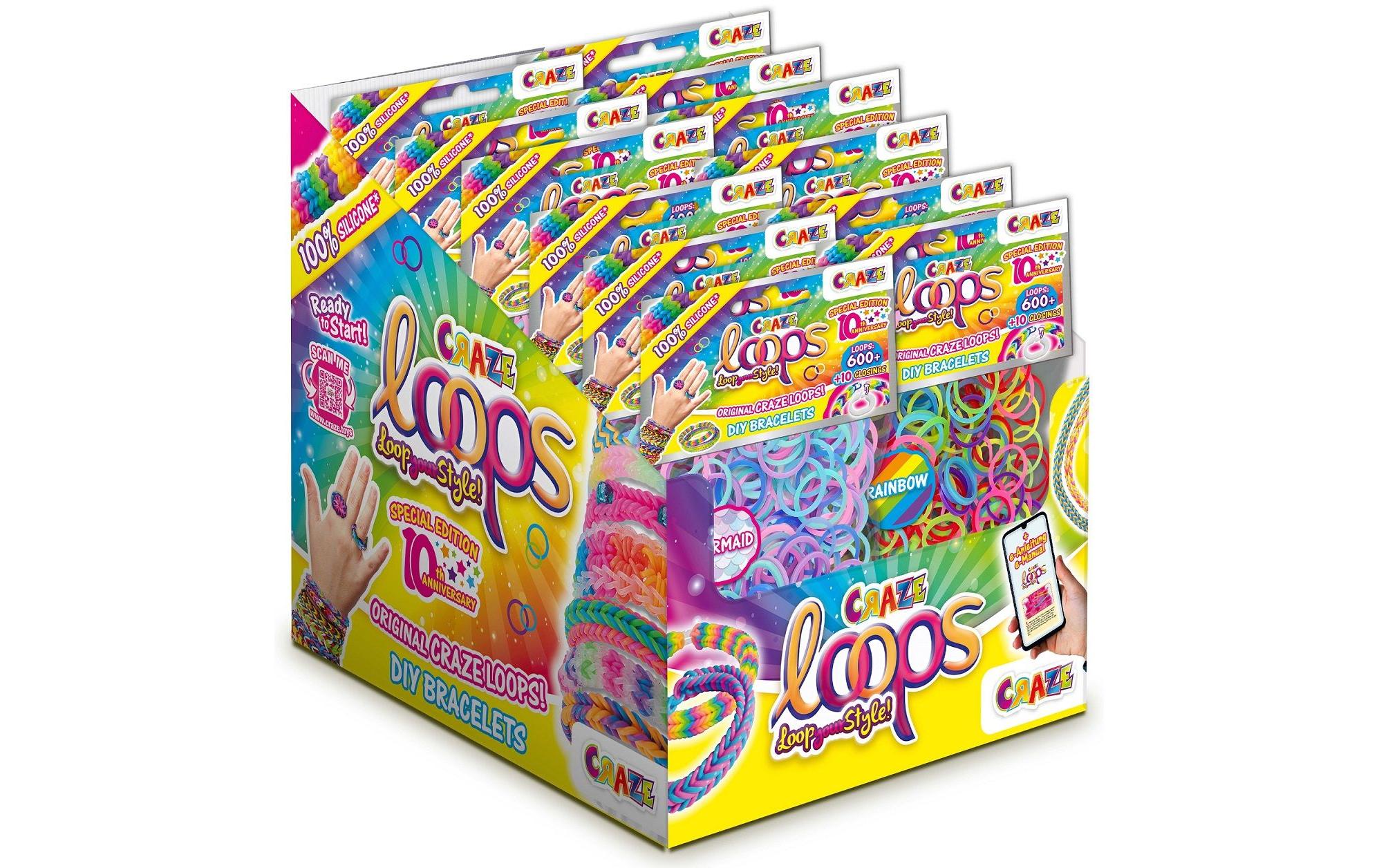 Craze Bastelset Loops - 600 Loops Bag assortiert