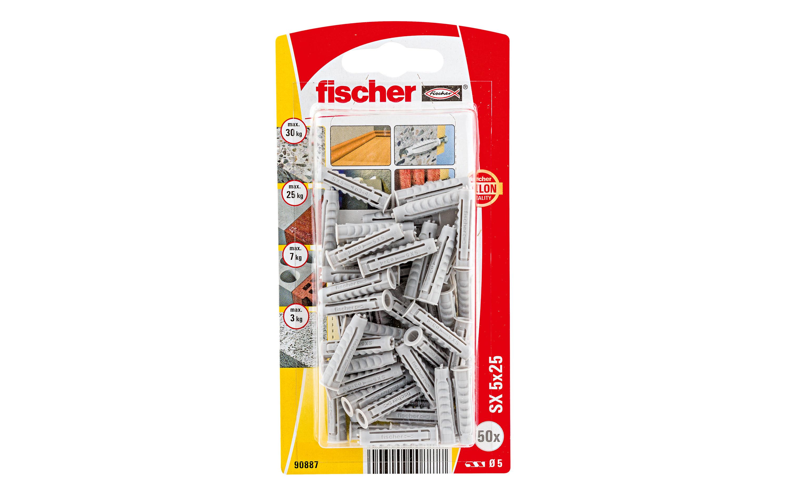 Fischer Dübel SX 5 x 25, 50 Stück Fischer Dübel SX 5 x 25, 50 Stück