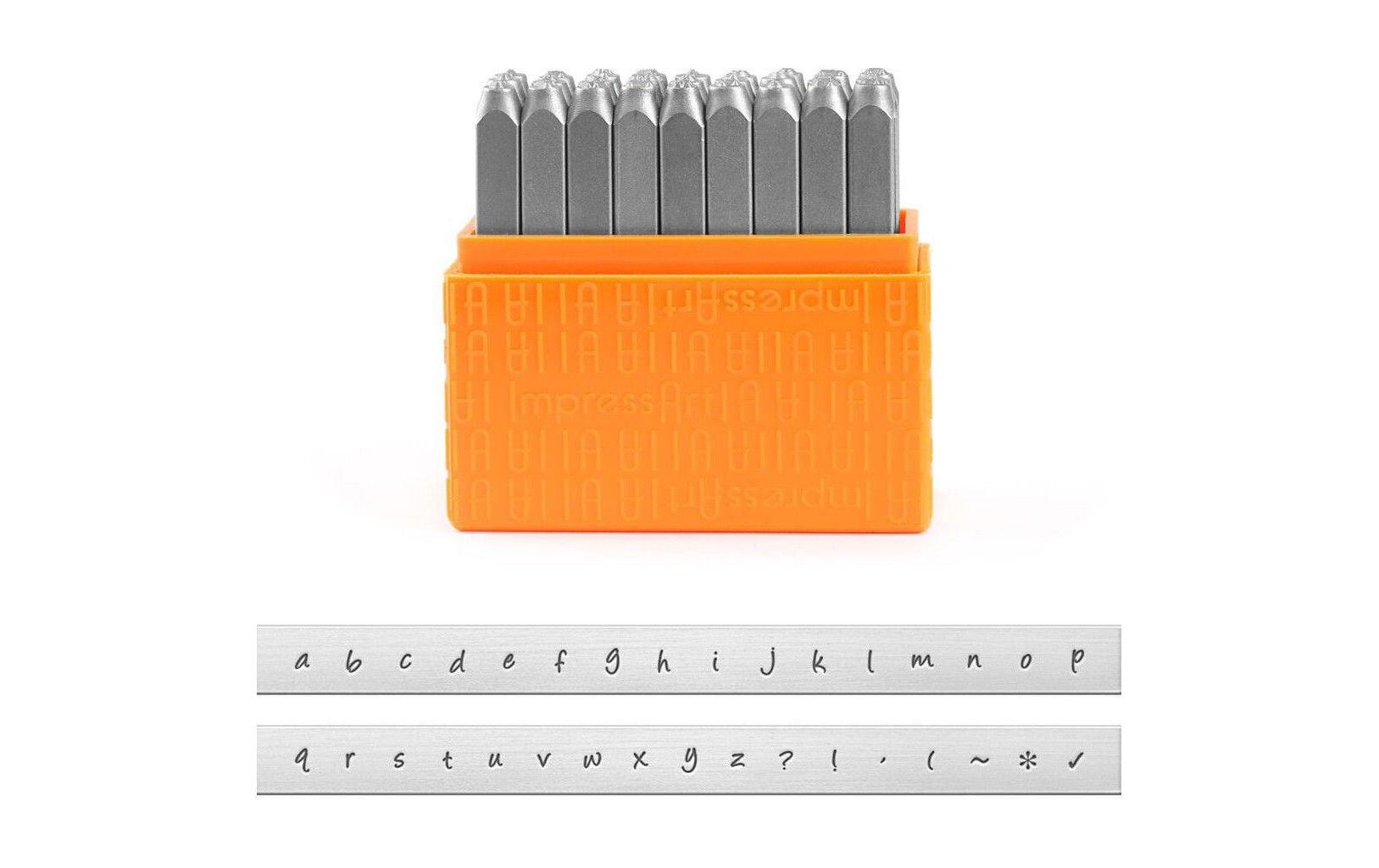ImpressArt Prägestempel Set 3 mm Kleinbuchstaben, 27 Stück