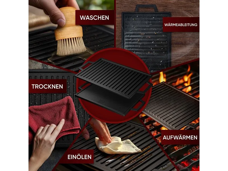 Gusskoenig Eingebrannte Grillplatte 33 cm