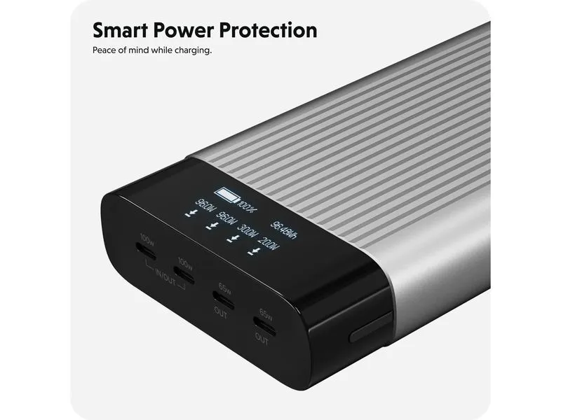 HYPER Powerbank HyperJuice 245W USB-C Battery Pack 27000 mAh HYPER Powerbank HyperJuice 245W USB-C Battery Pack 27000 mAh