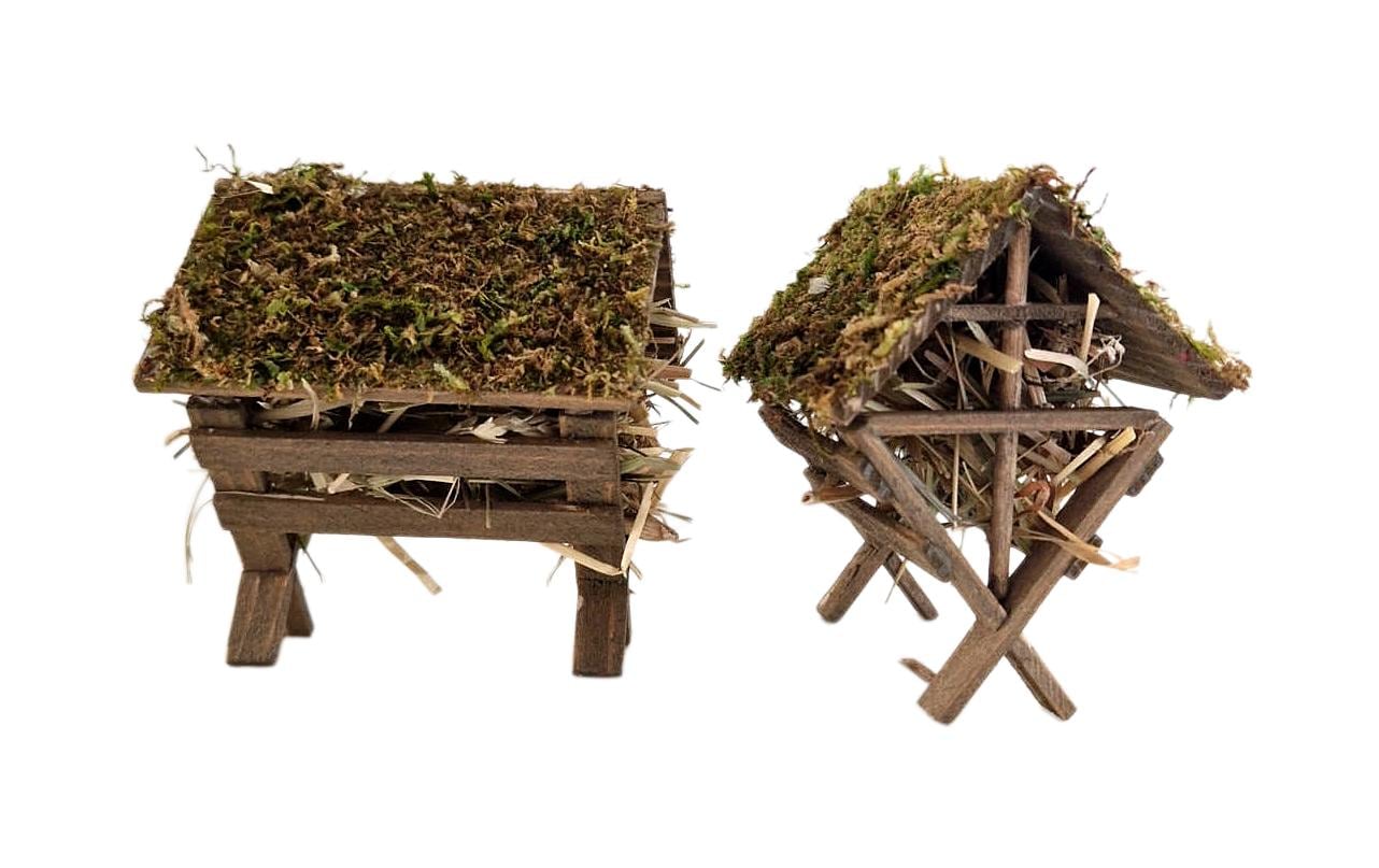 Bottsa Mini-Figur Futterkrippe mit Heu 8 cm