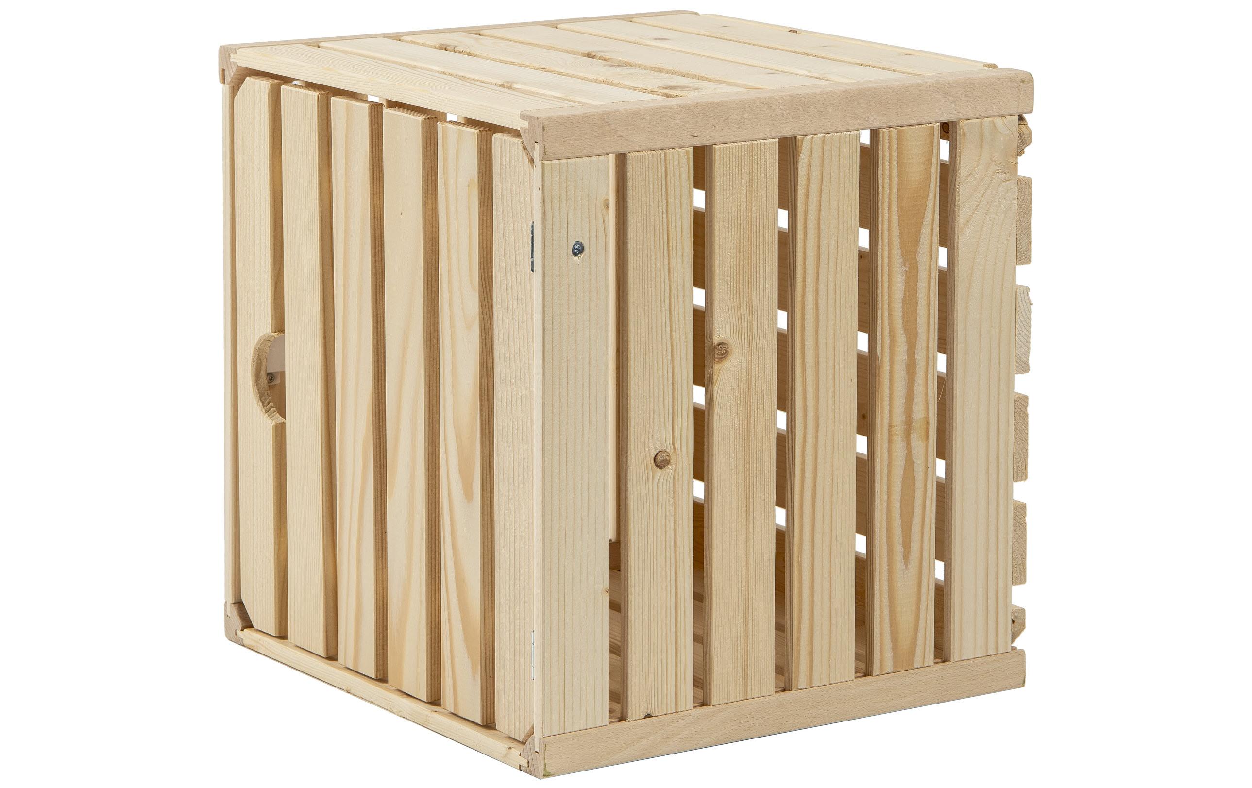 Holz Zollhaus Holzharasse A 35 x 35 cm, mit Tür schweizer Holz