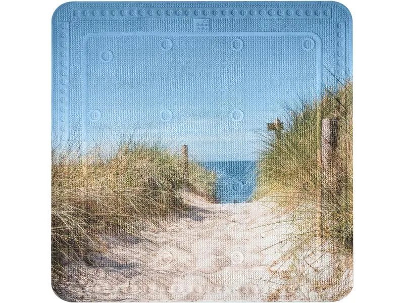 Kleine Wolke Duschwanneneinlage Borkum Beige/Grün/Hellblau