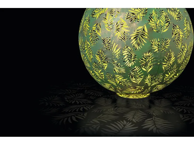 STT Laterne Solar Antic Ball Bamboo, Ø 40 cm, Grün
