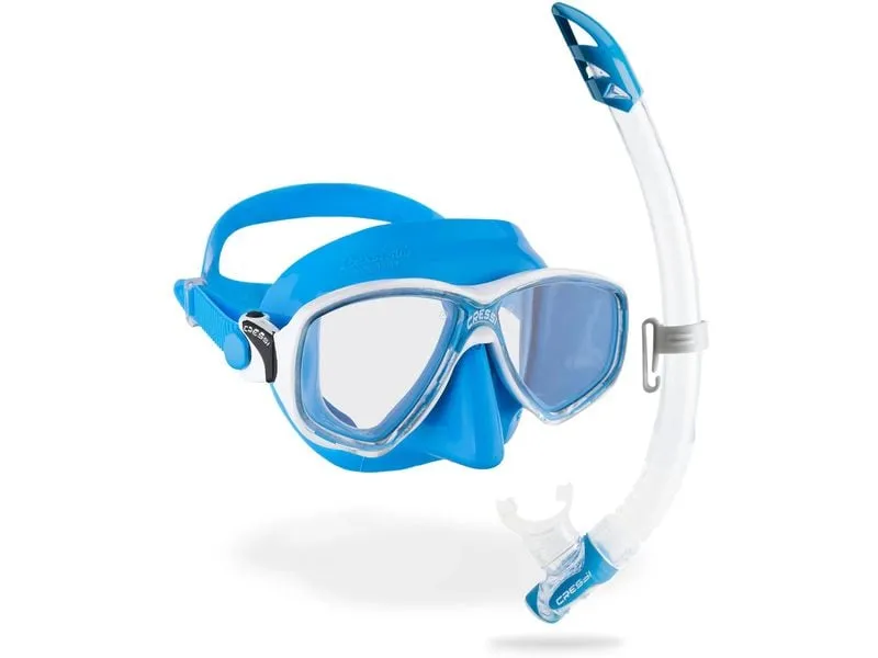 CRESSI Marea + Gamma Schnorchel Combo Clear/Blue CRESSI Marea + Gamma Schnorchel Combo Clear/Blue