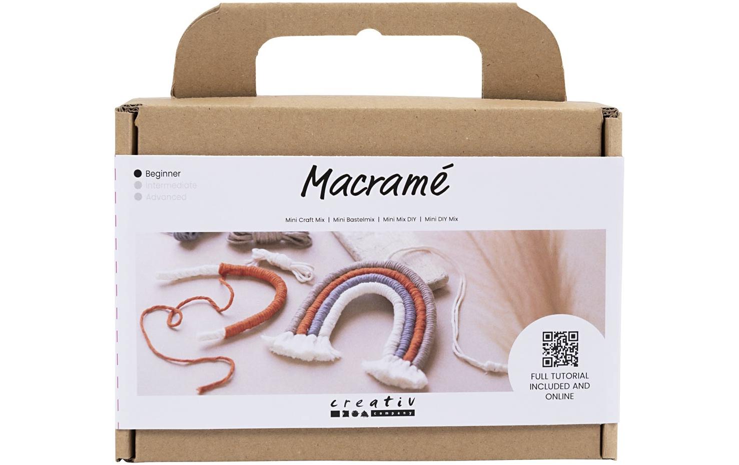 Creativ Company Bastelset Mini Macramé Regenbogen