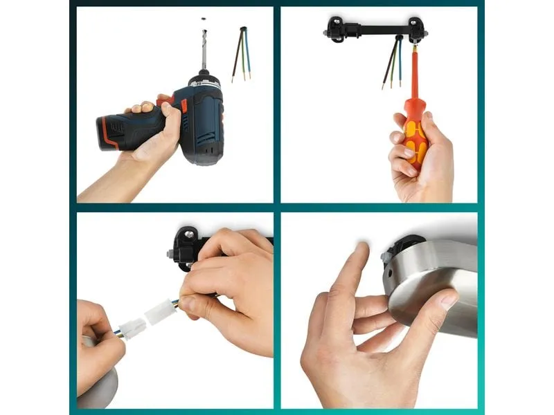 Philips Horen Aufbauspot 4x, ohne Leuchtmittel GU10, schwarz