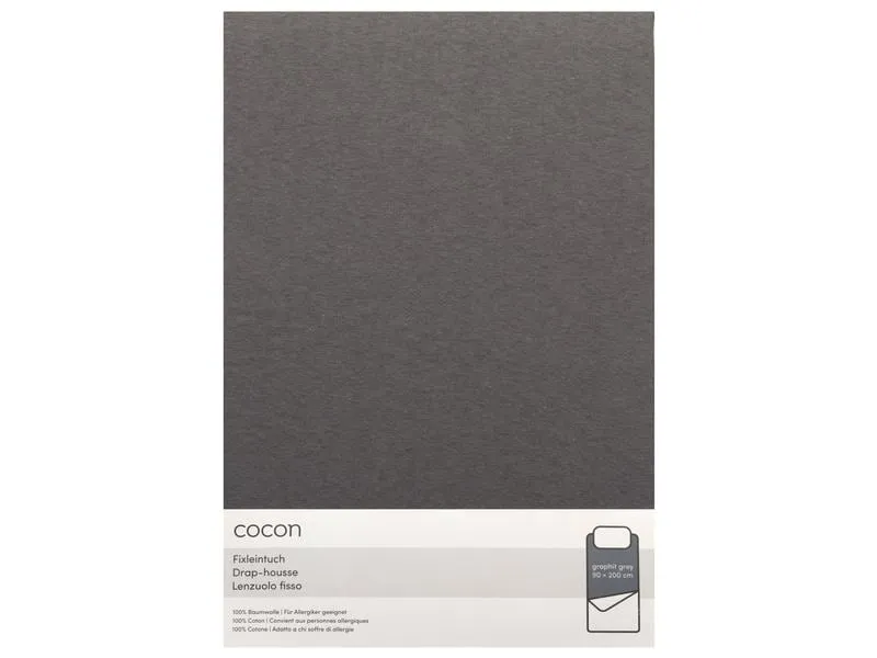 COCON Fixleintuch 90-100 x 200 cm, Graphit COCON Fixleintuch 90-100 x 200 cm, Graphit