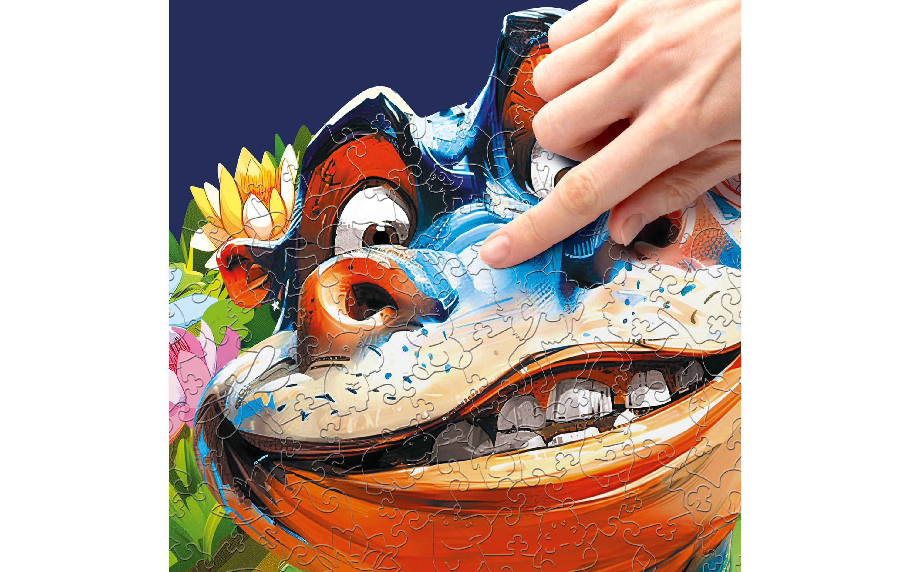 Escape Welt Holz-Puzzle Hippo