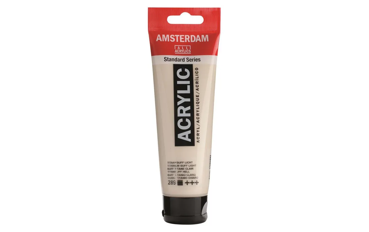 Amsterdam Acrylfarbe Standard 289 Titanbuff deckend, 120 ml Amsterdam Acrylfarbe Standard 289 Titanbuff deckend, 120 ml