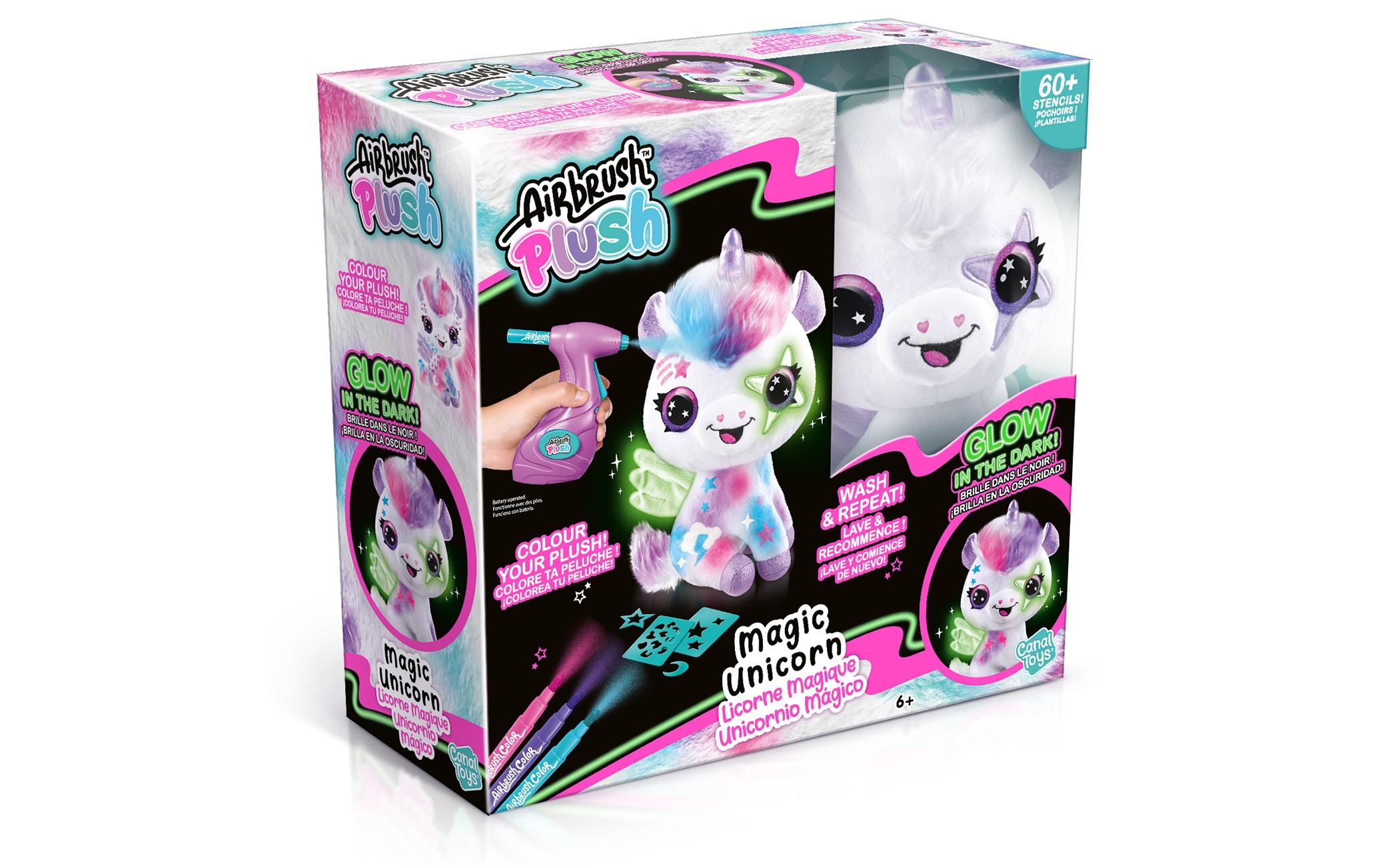Canal Toys Funktionsplüsch Airbrush Plush Glow in the Dark Unicorn