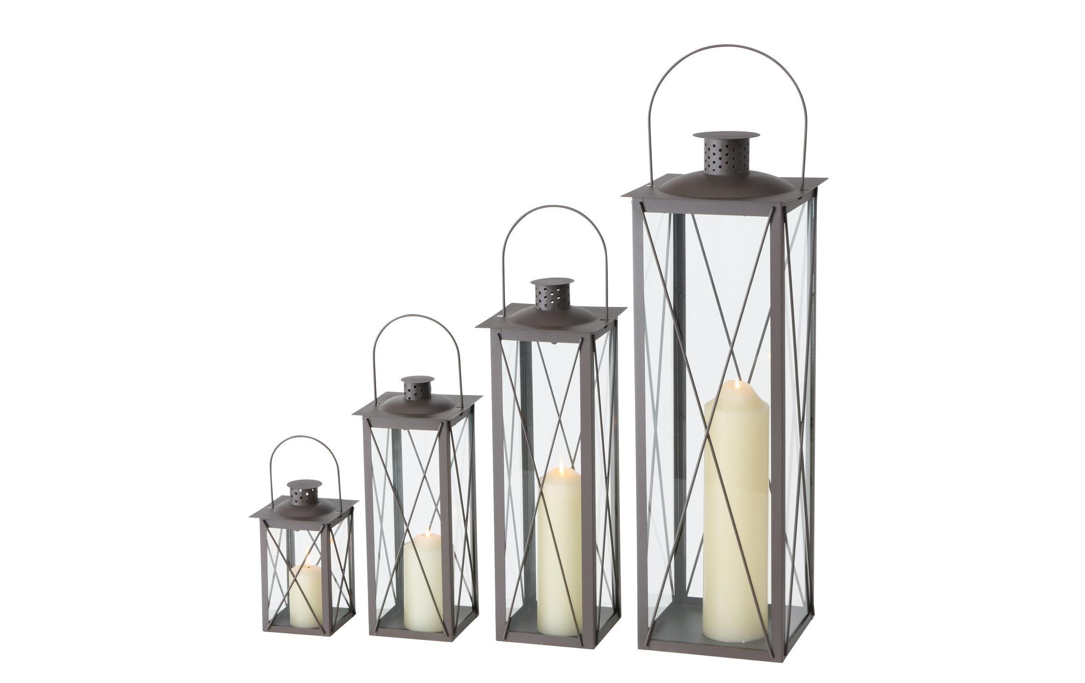 Boltze Laterne Farol 4-teilig, Braun/Transparent