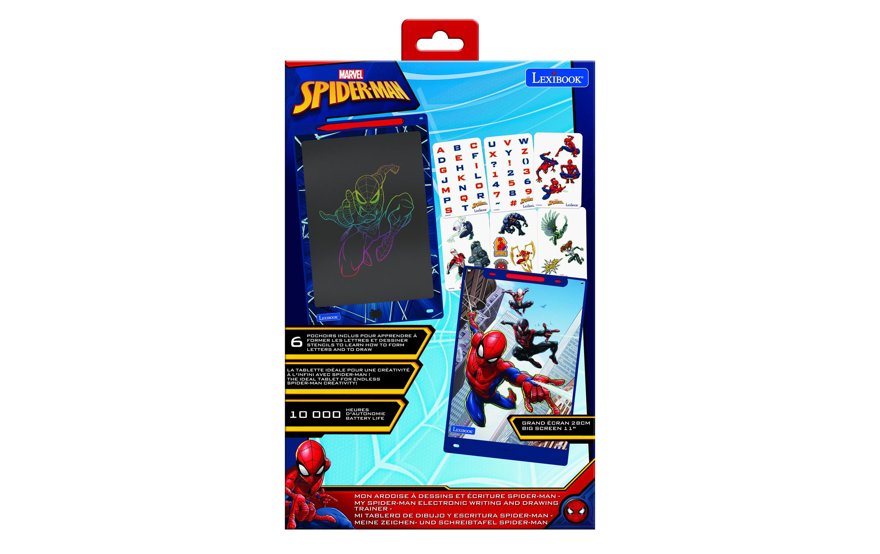 Lexibook Maltafel mit Spider-Man-Schablonen 28 cm