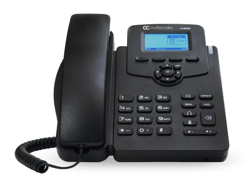 Audiocodes Tischtelefon 405HD Skype for Business Schwarz Audiocodes Tischtelefon 405HD Skype for Business Schwarz