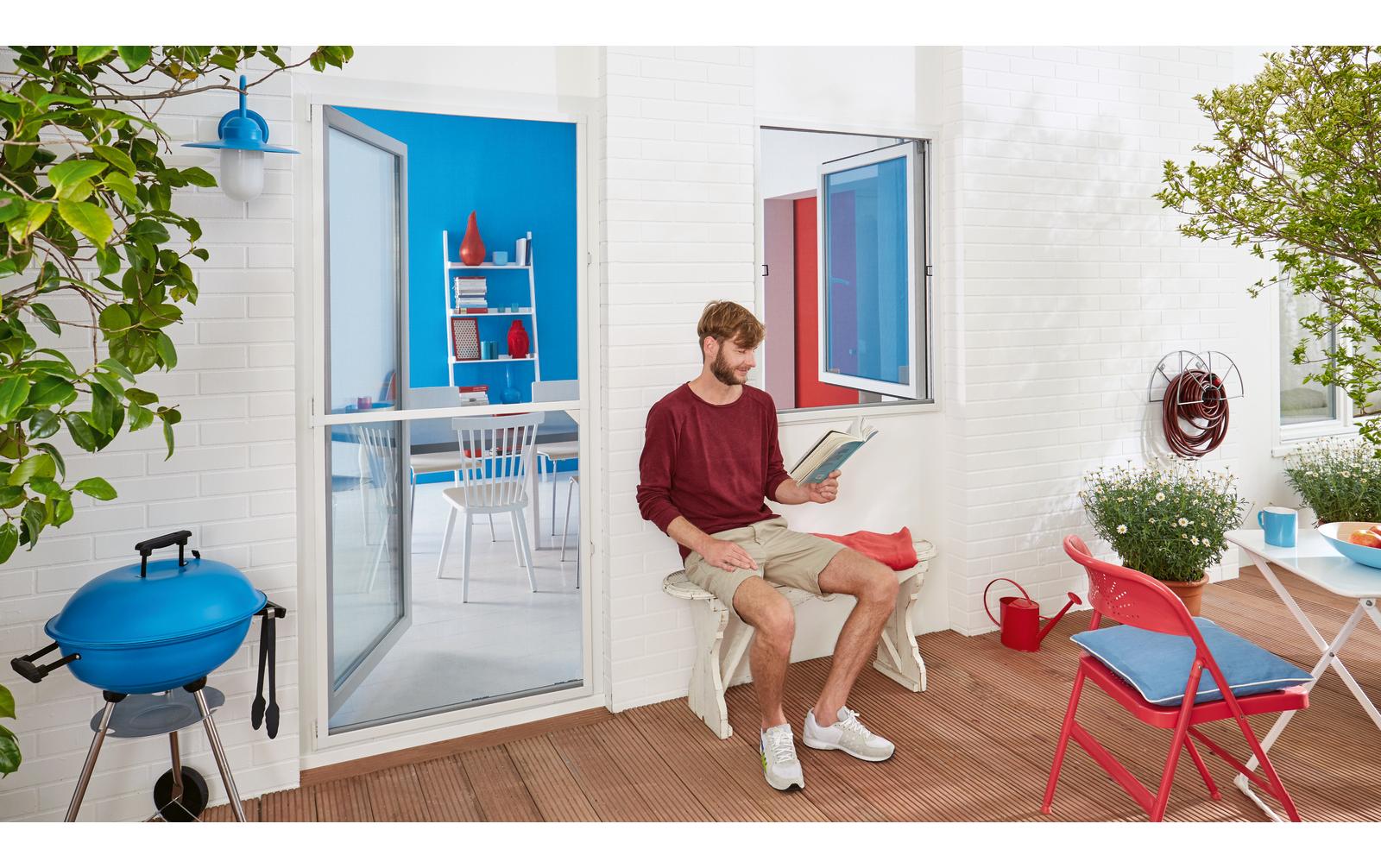 tesa Fliegengitter Insect Stop ALU Comfort Türen, 1 x 2.2 m