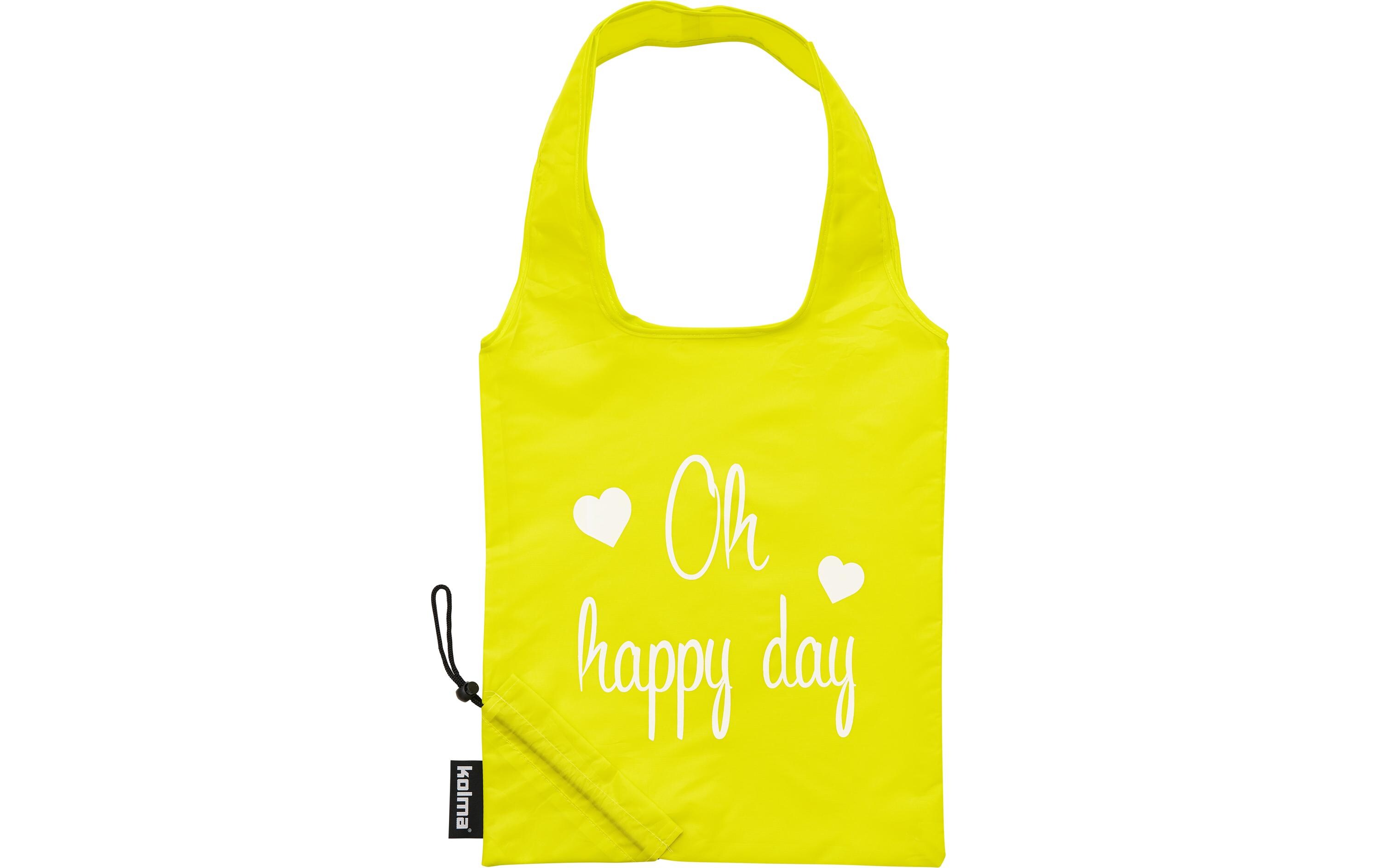 Kolma Einkaufstasche RPET «Oh happy day» Gelb Kolma Einkaufstasche RPET «Oh happy day» Gelb