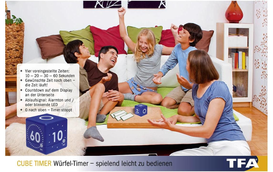 TFA Dostmann Küchentimer Cube Blau