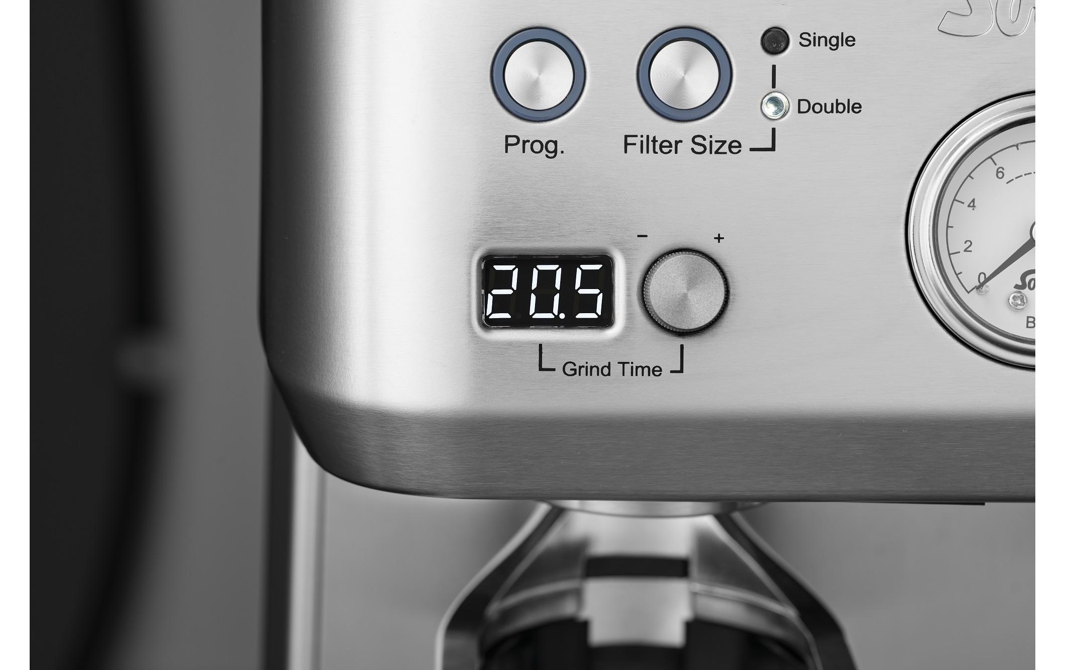 Solis Siebträgermaschine Grind & Infuse Perfetta Silber Solis Siebträgermaschine Grind & Infuse Perfetta Silber