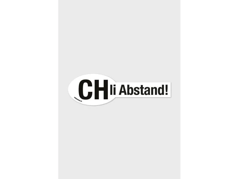 Swissmeme CHli Abstand! Sticker Mehrfarbig 7.7 x 25 cm Kunststoff