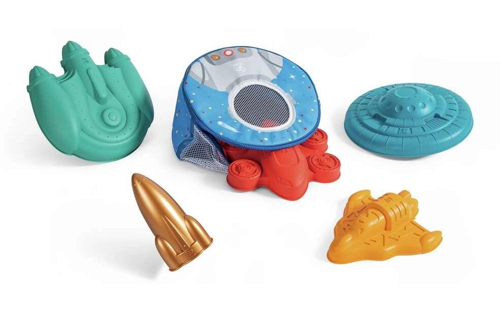 Hape Forschungsraumschiff-Spielzeug-Set 6 Teile Hape Forschungsraumschiff-Spielzeug-Set 6 Teile