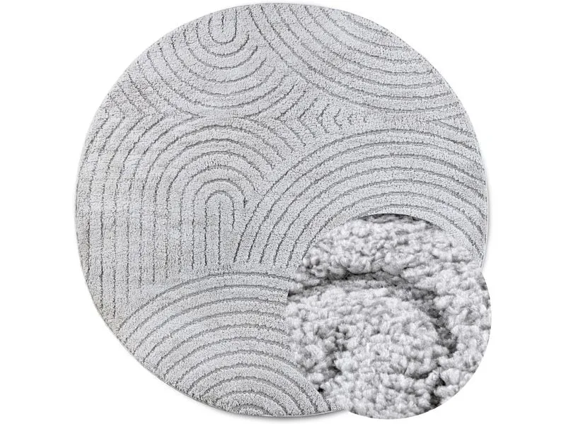 Elle Decoration Teppich Panglao Ø 160 cm, Light Grey Elle Decoration Teppich Panglao Ø 160 cm, Light Grey