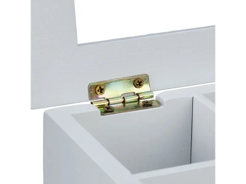 relaxdays Teebeutel-Box 6 Fächer, Transparent/Weiss