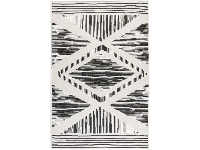 Elle Decoration Teppich Rhombus 120 x 170 cm, Black