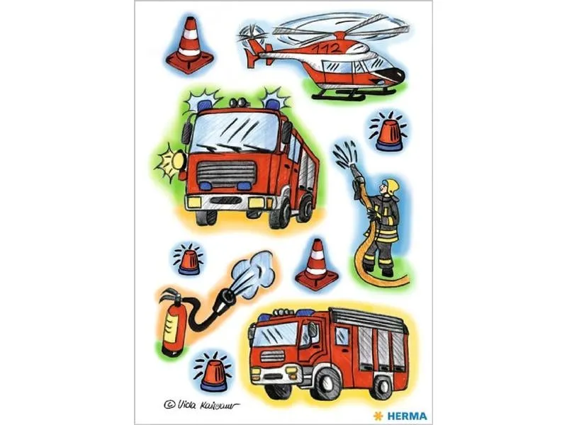 Herma Stickers Motivsticker Feuerwehr, 3 Blatt
