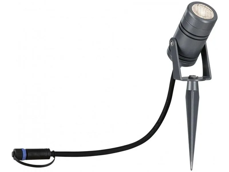 Paulmann Gartenspot Plug & Shine Radon IP65, 3000 K, 11 W, Grau