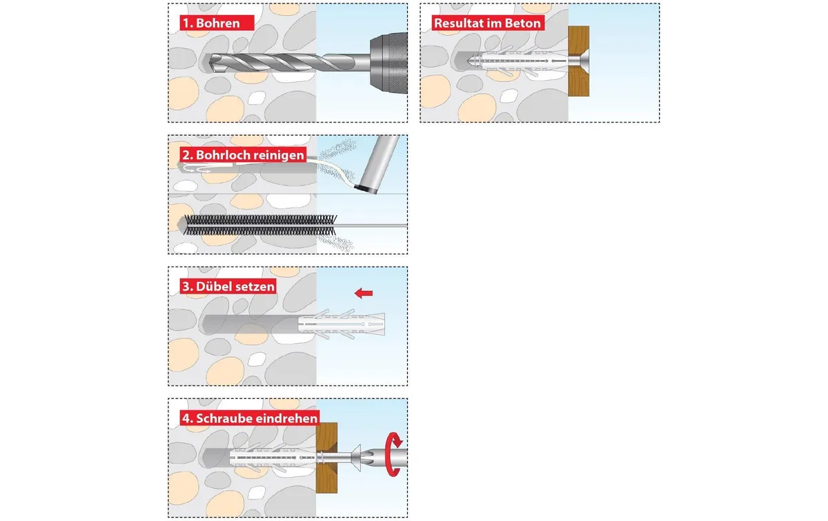 Tox-Dübel Spreizdübel Barracuda 5x25 mm, inkl. Schraube 12 Stück Tox-Dübel Spreizdübel Barracuda 5x25 mm, inkl. Schraube 12 Stück