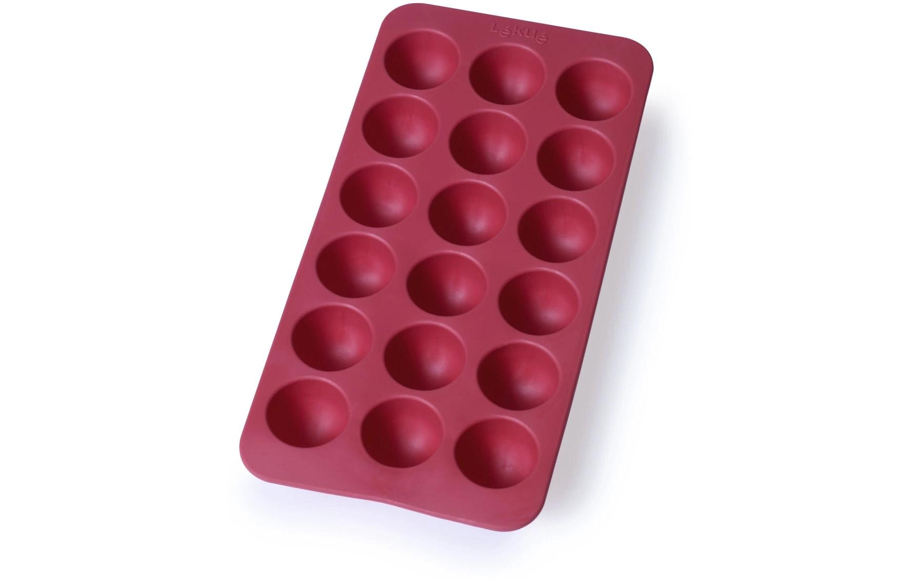 Lékué Eiswürfelform Kugeln Rot