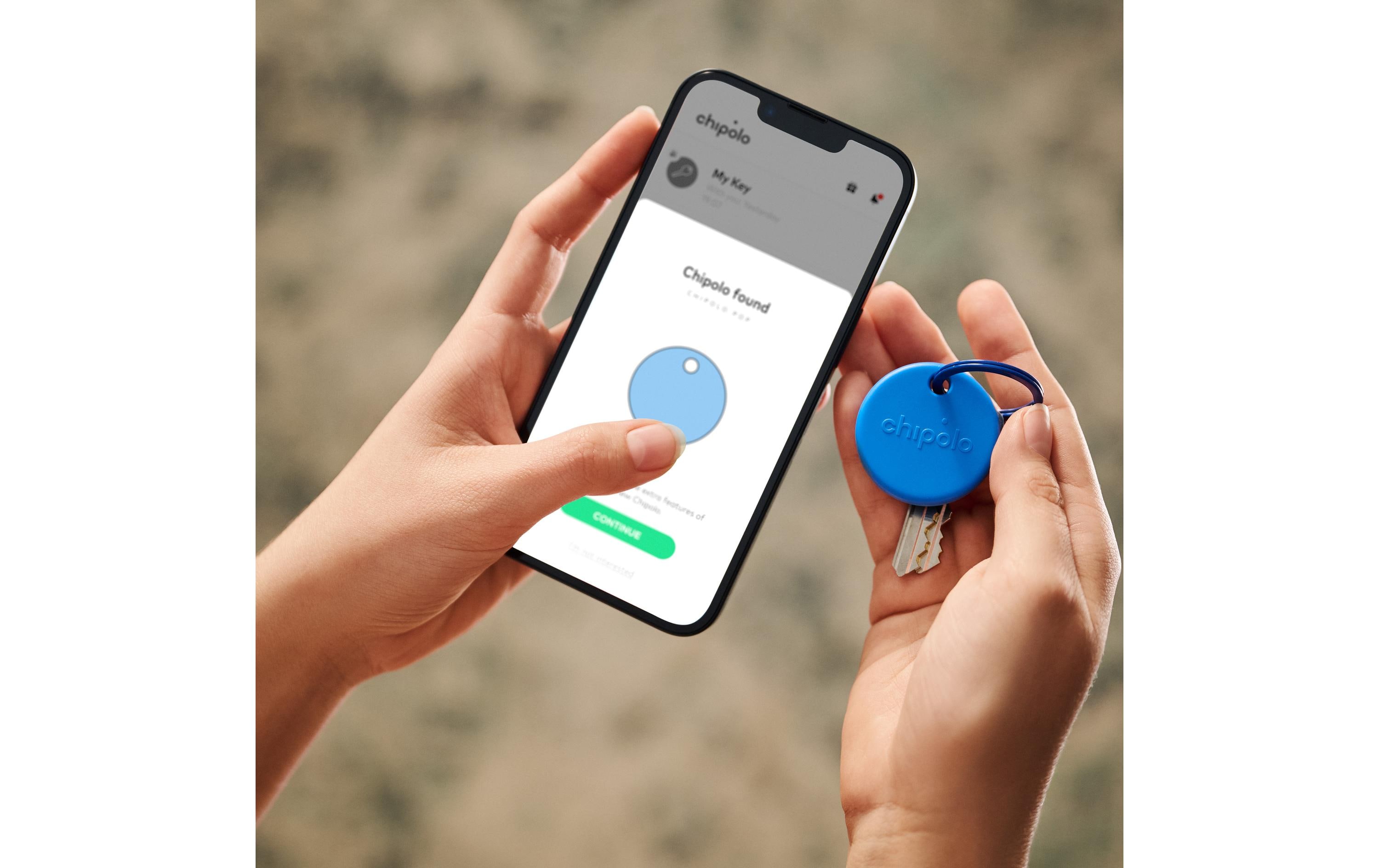 Chipolo POP 4er-Set Blau/Rot/Schwarz/Weiss