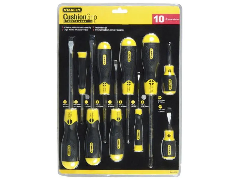 Stanley Schraubenzieher-Set CushionGrip 10-teilig Stanley Schraubenzieher-Set CushionGrip 10-teilig