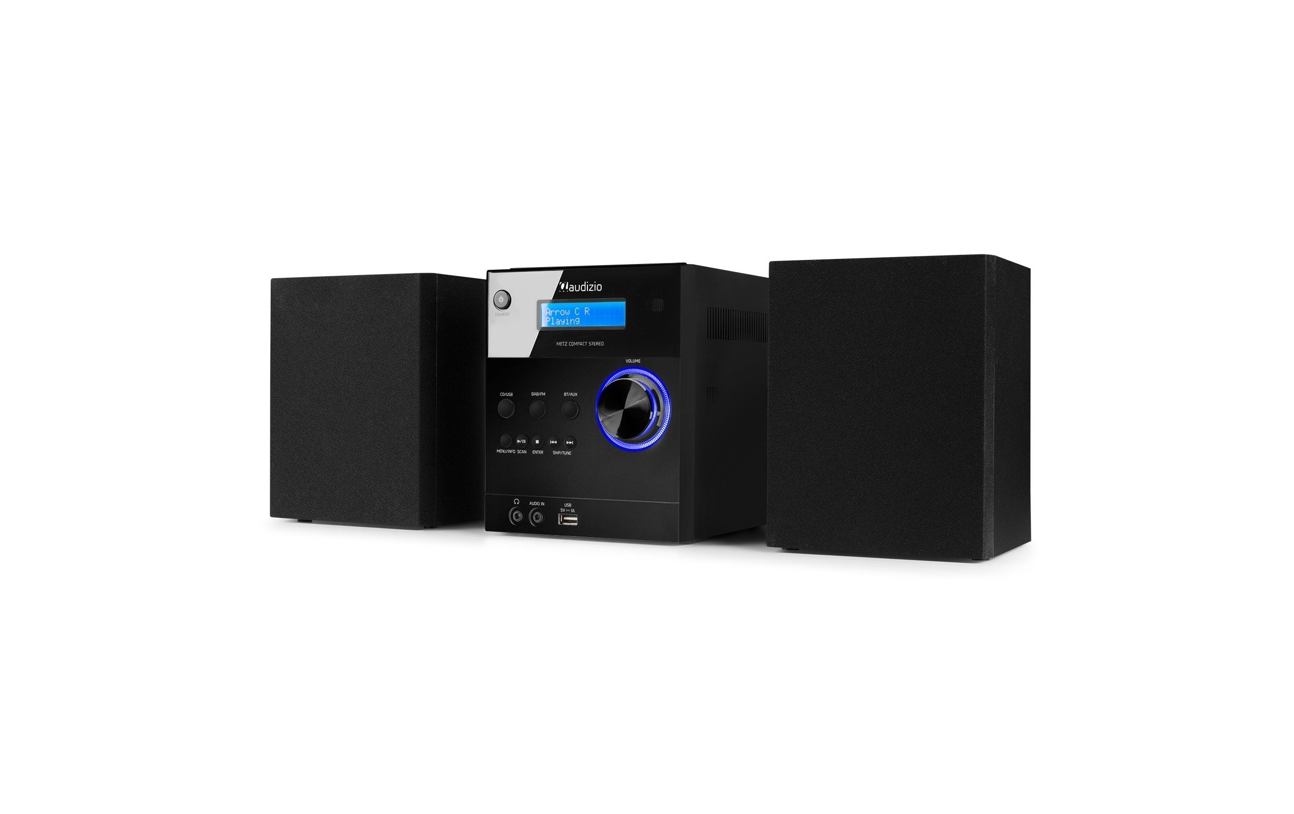 Audizio Micro-HiFi Anlage Metz Schwarz Audizio Micro-HiFi Anlage Metz Schwarz