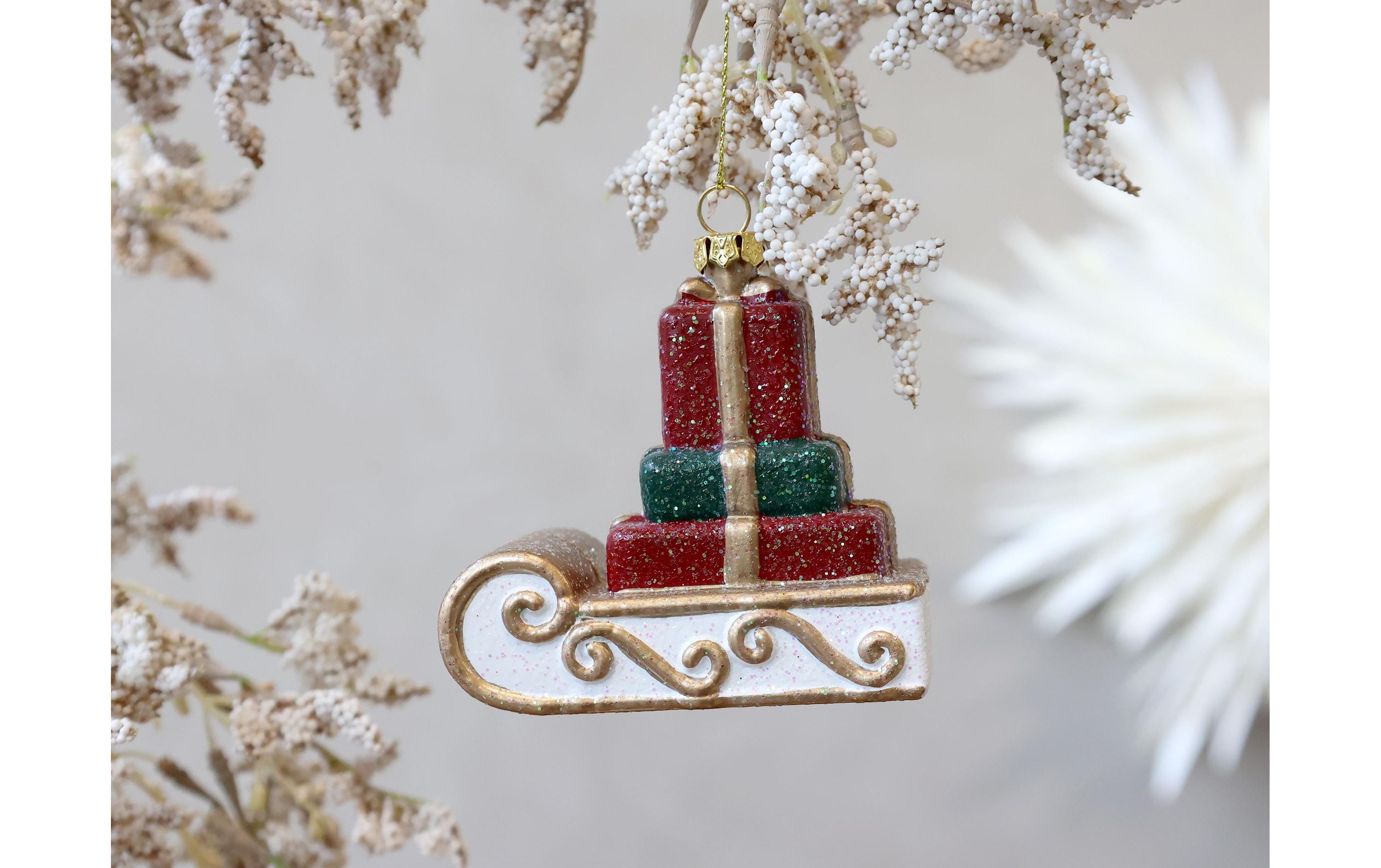 Chic Antique Vintage Schlitten, Messing