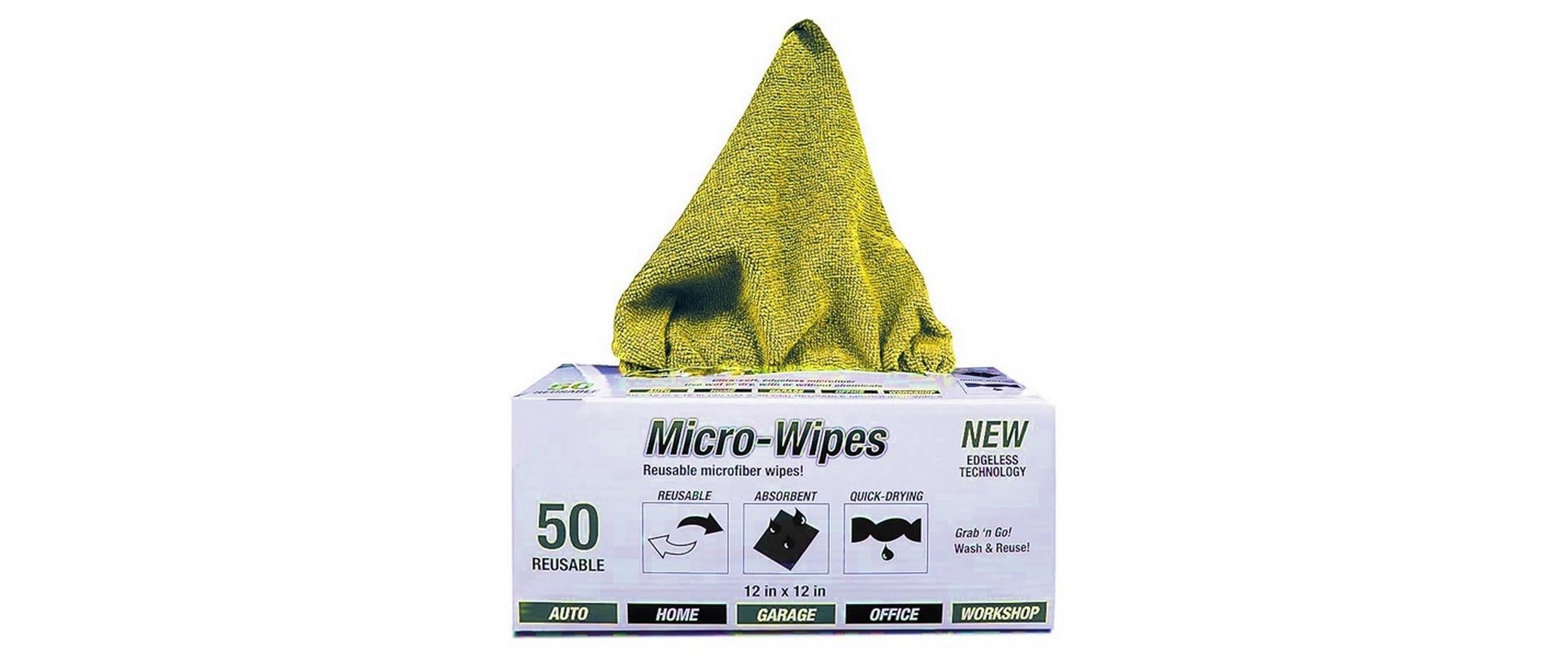 Haushaltsware Mikrofaser-Reinigungstuch Box, 50 Stück, Gelb