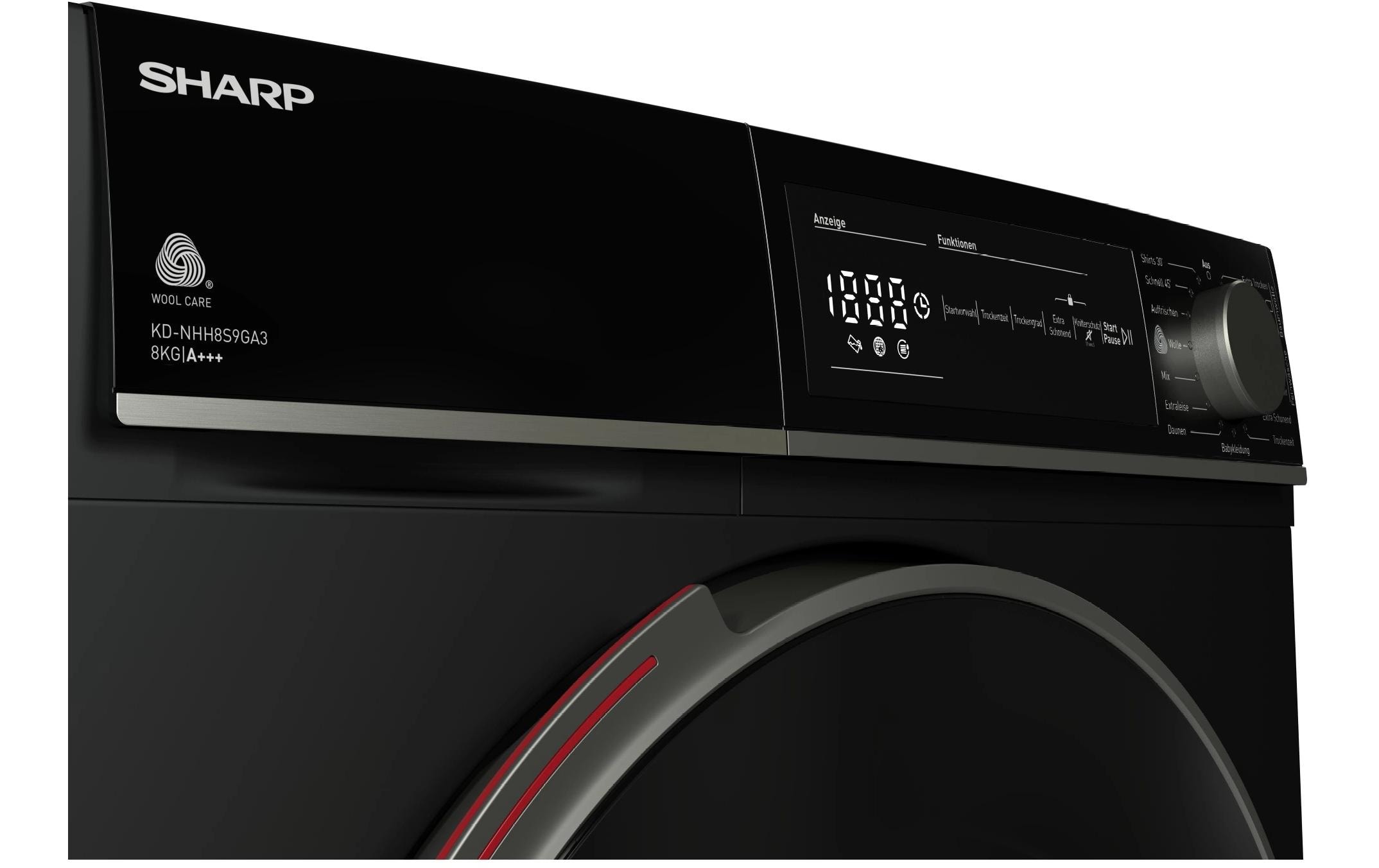 Sharp Wäschetrockner KD-NHH8S9GA3-DE Rechts Sharp Wäschetrockner KD-NHH8S9GA3-DE Rechts