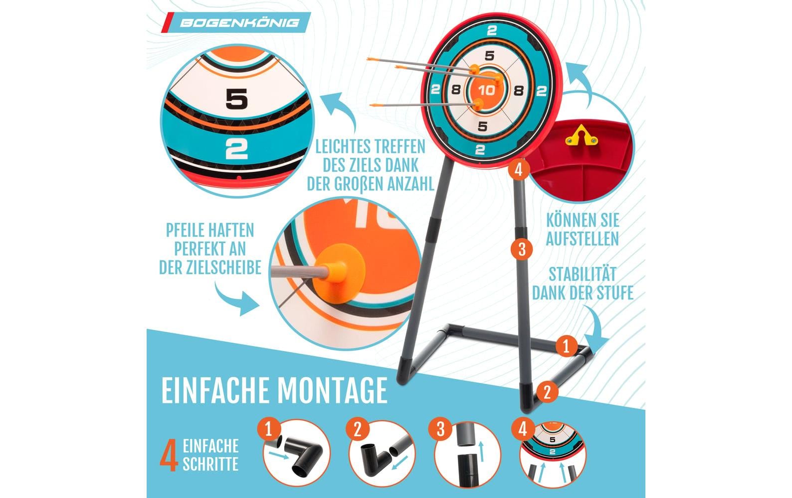 Bogenkönig Bogenschiess-Set 7-teilig