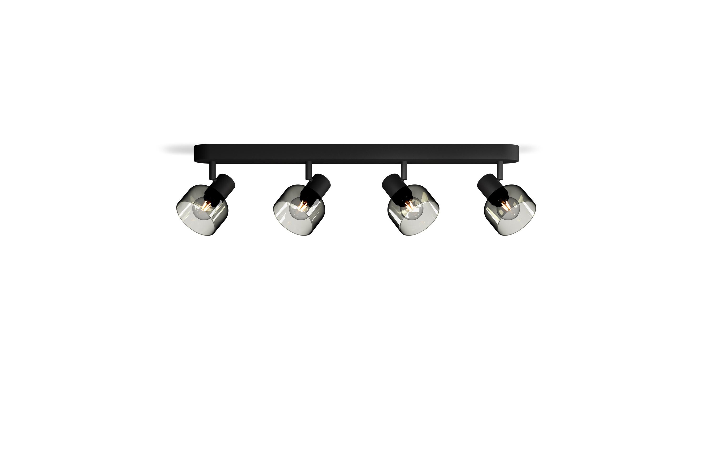 Philips Aufbauspot Sleet 4er Spot für E14 Schwarz, ohne Leuchtmittel