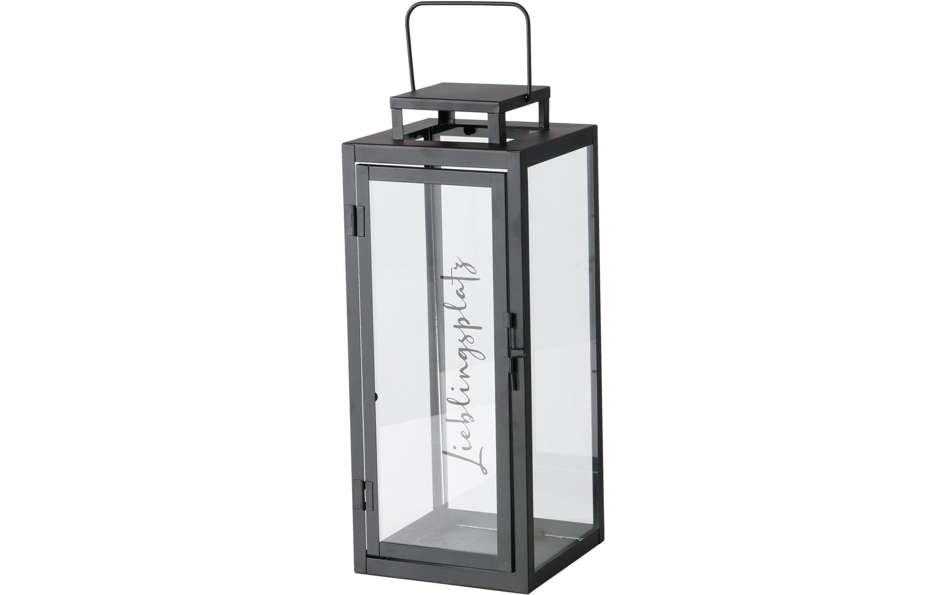 Boltze Laterne Berlin 2-teilig, 40 cm/50 cm, Schwarz