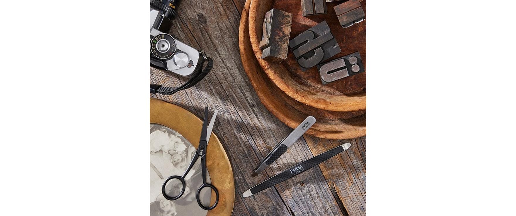 Parsa Beauty Men Pinzette schräg Schwarz