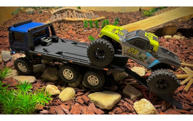 Absima Tow Truck CR-18P ARKTOS, 6x6, RTR, 1:18 Blau