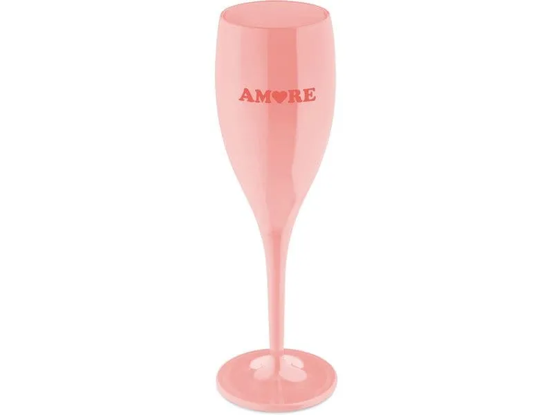 Koziol Sektglas Amore 100 ml, 1 Stück, Rosa